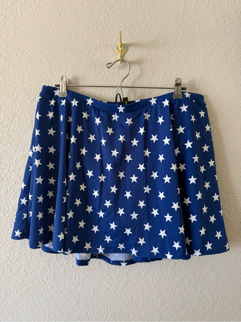 NWOT Wonder Woman Swim Skort Size 2X Halloween Costume Cosplay Blue White Stars